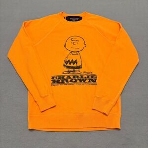 Marc Jacobs Peanuts Sweatshirt Mens XS Orange Charlie Brown Graphic NWT
